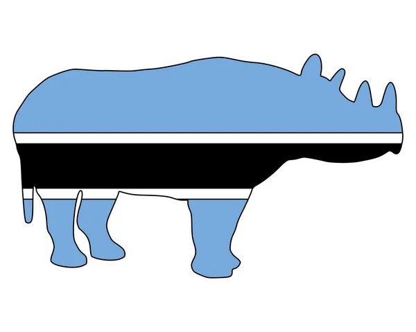 博茨瓦纳黑犀牛 — 图库照片