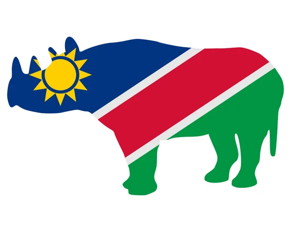 Namibia Svart Noshörning — Stockfoto