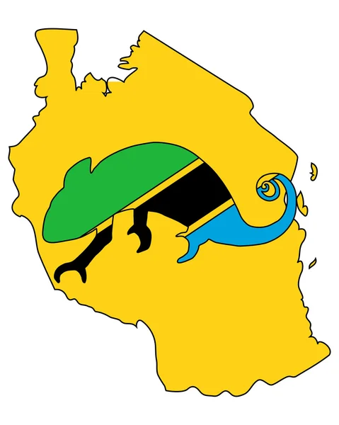 Tanzania kameleont — Stockfoto