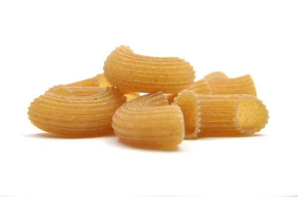 Wholemeal noodles on white — Stock Photo, Image