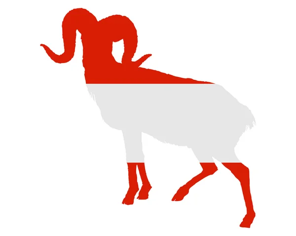 Bandeira da Áustria com carneiro — Fotografia de Stock