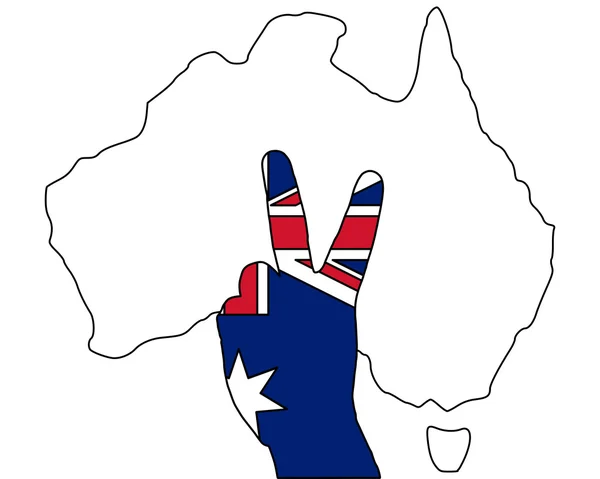 Señal dedo australiano — Foto de Stock