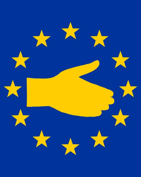 Europejskiej Uścisk Dłoni — Zdjęcie stockowe