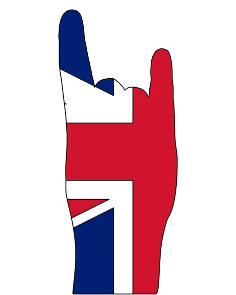 Brytyjski Palec Sygnału — Zdjęcie stockowe