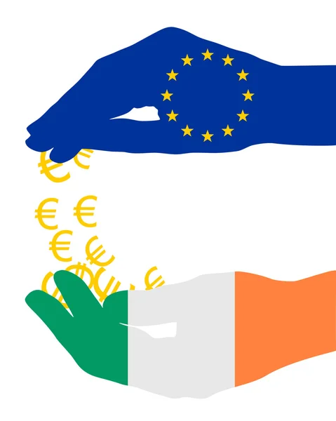 Europäische Finanzhilfe Für Irland — Stockfoto