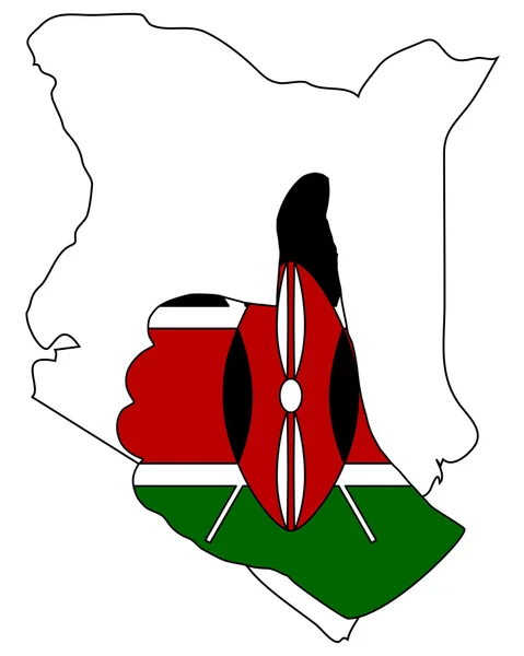 Kenia Ręka Sygnał — Zdjęcie stockowe
