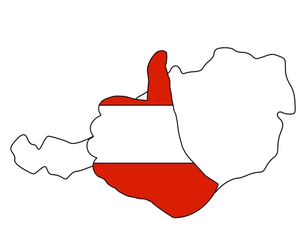 Austria señal de mano — Foto de Stock