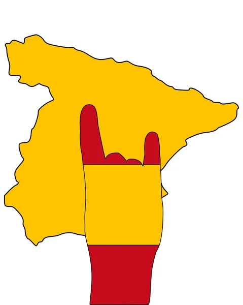 Hiszpański Palec Sygnału — Zdjęcie stockowe