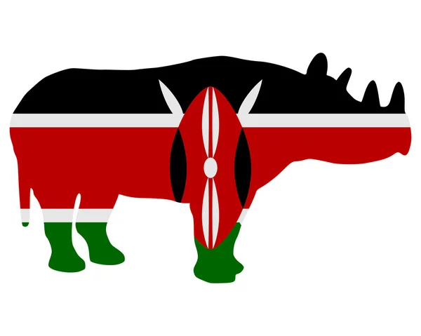 Kenya fekete orrszarvú — Stock Fotó