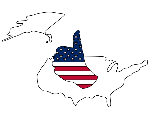 Amerikaanse hand signaal — Stockfoto