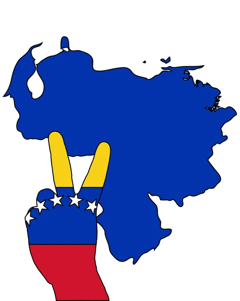 Venezuela el işareti — Stok fotoğraf