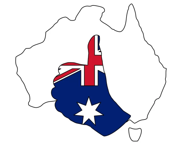 Australi hand signal — Stockfoto