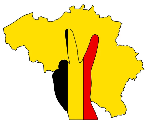 Belgian hand signal — Stock Photo, Image