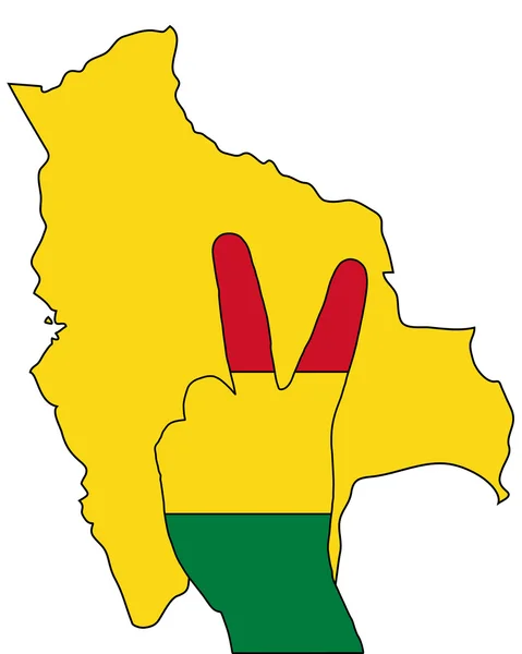 Bolivien Handzeichen — Stockfoto