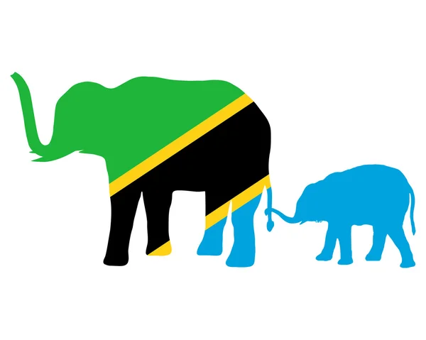 Elefantes da Tanzânia — Fotografia de Stock