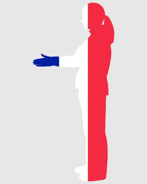 French handshake — Stock Photo, Image