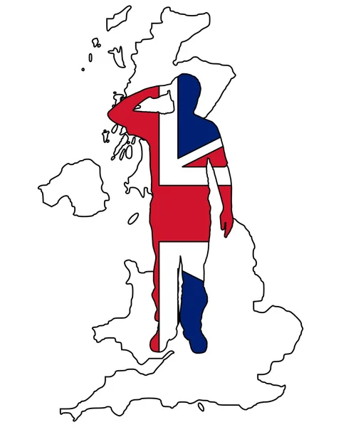Britse salute — Stockfoto