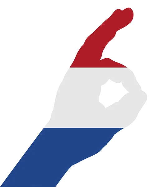 네덜란드 손가락 신호 — 스톡 사진