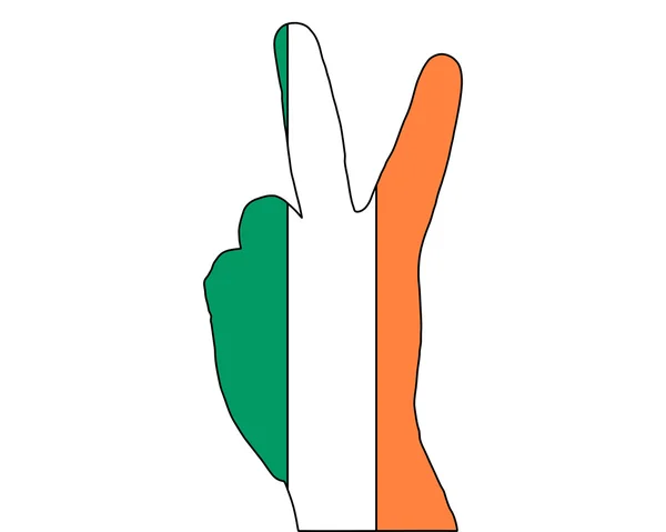 Ірландія рука сигналу — стокове фото
