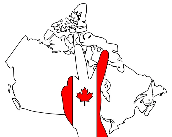 Canadisk håndsignal – stockfoto