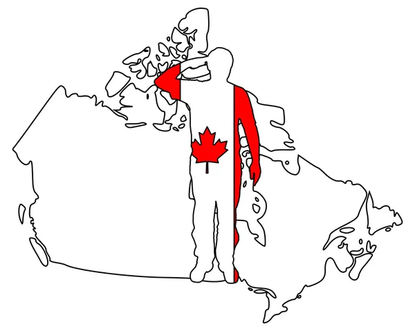 Saudação canadense — Fotografia de Stock