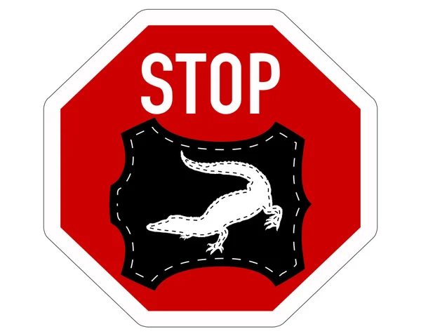 Stopp Krokodilleder — Stockfoto