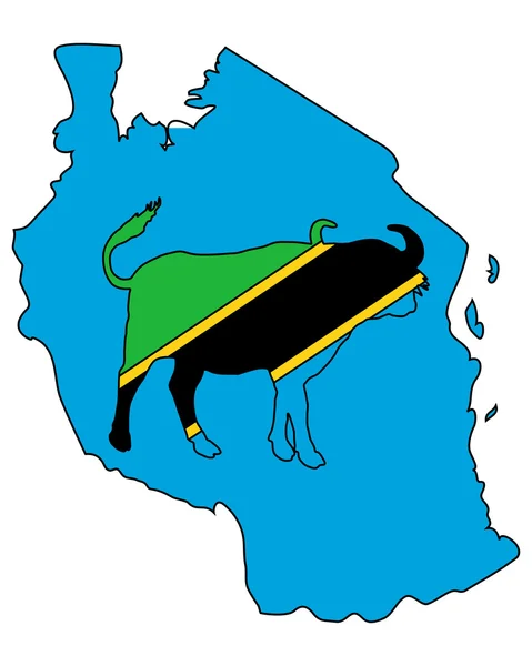 Tanzania buffalo — Stock Photo, Image