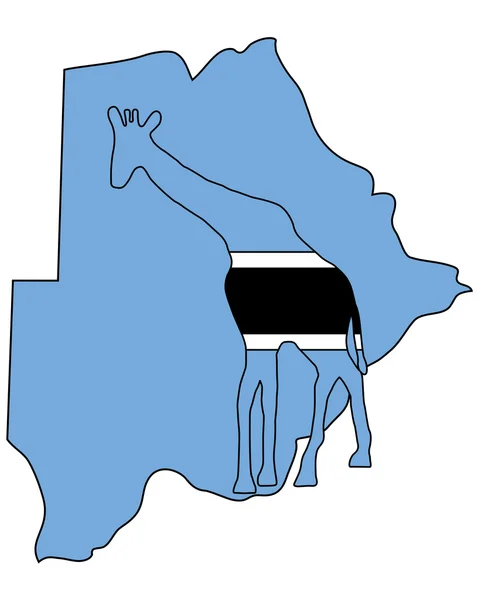 Jirafa de Botswana — Foto de Stock