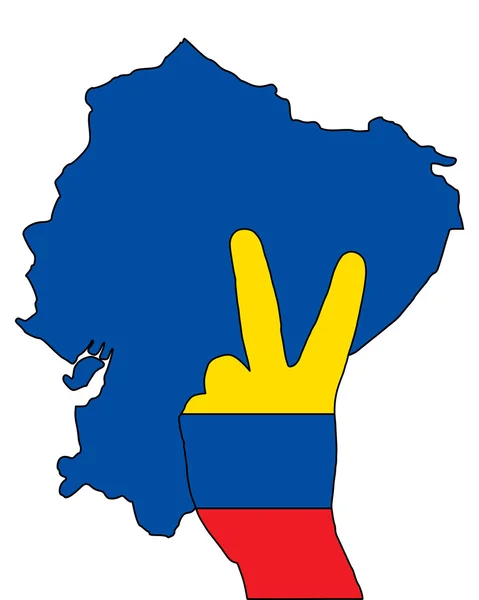 Ecuador señal de mano — Foto de Stock