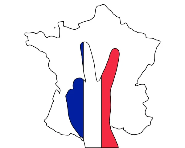 Französisches Handzeichen — Stockfoto