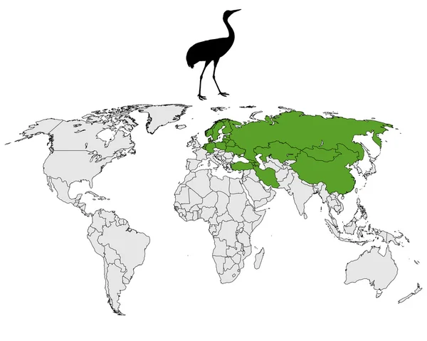 Common Crane breeding grounds — Stock Photo, Image