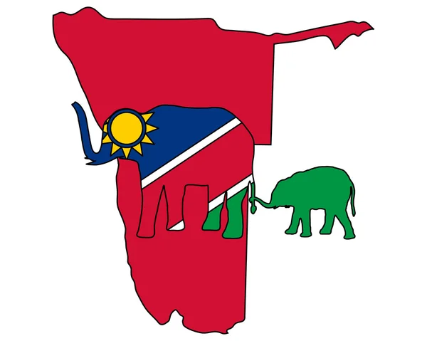 Namibia słonie — Zdjęcie stockowe