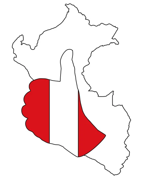 Peru ręka sygnał — Zdjęcie stockowe