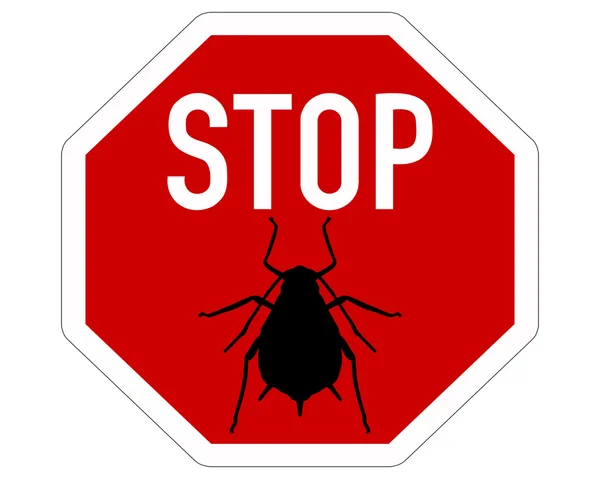 Aphid stop sign — Stock Photo, Image
