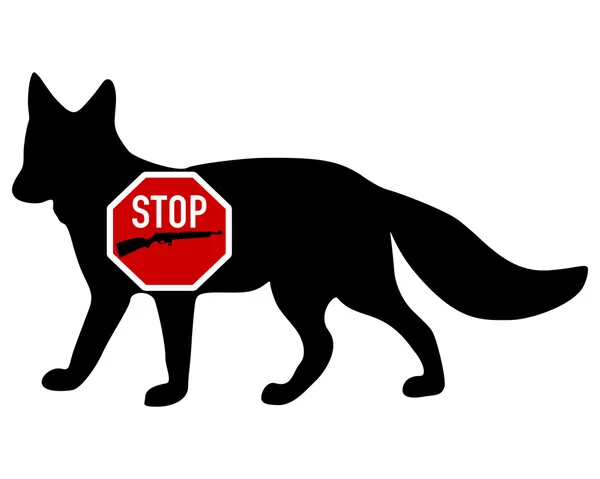 Pare de atirar raposa — Fotografia de Stock