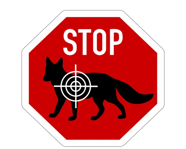 Stop célkereszt fox — Stock Fotó