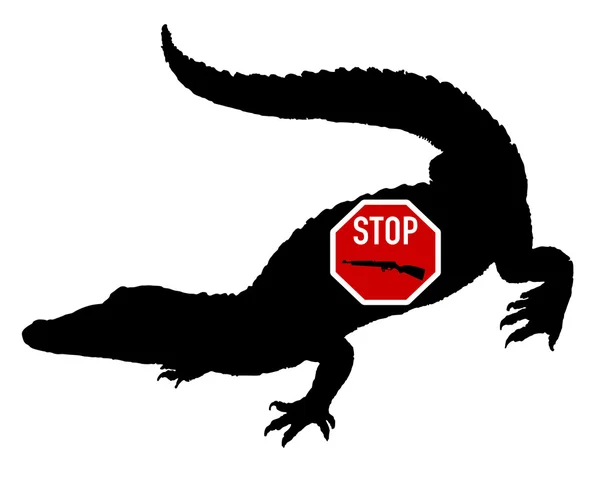 Sluta skjuta krokodil — Stockfoto