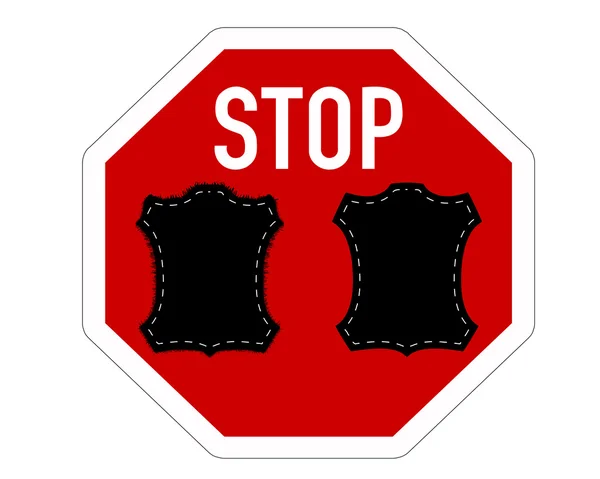 Stop pelliccia e pelle — Foto Stock