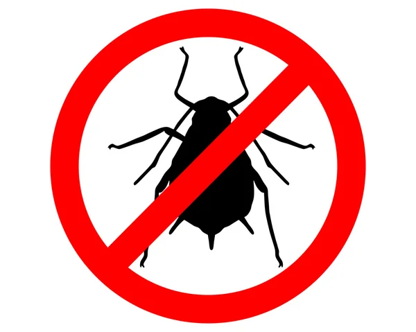 蚜虫的禁止标志 — 图库照片