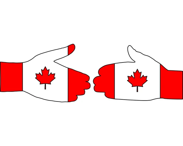 Kanadalı el sıkışma — Stok fotoğraf