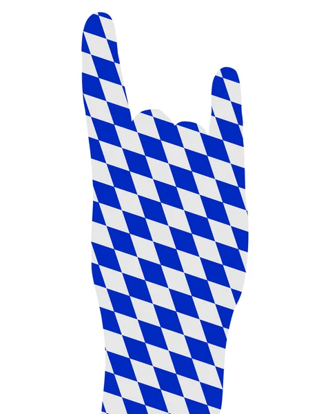 Señal de dedo bávaro — Foto de Stock
