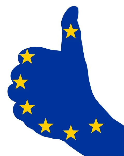 Europese vinger signaal — Stockfoto