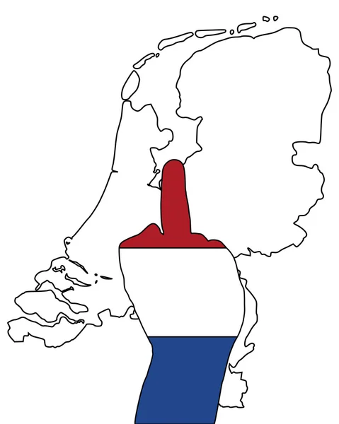 Segnale dito olandese — Foto Stock