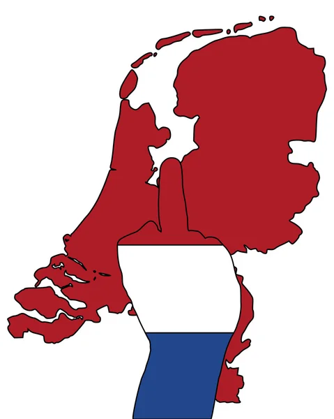 Hollandsk fingersignal - Stock-foto
