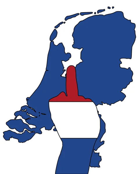 Holandská prst signál — Stock fotografie