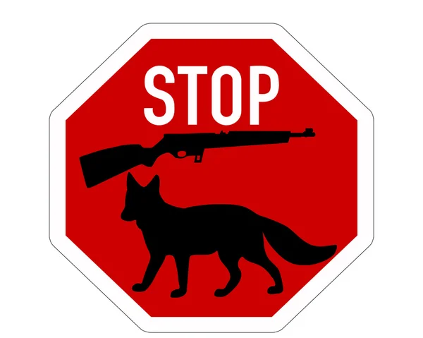 Stop hajtás fox — Stock Fotó