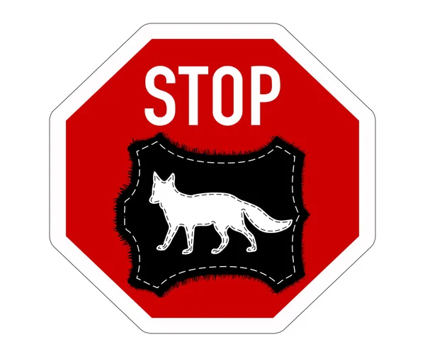 Stop fox bont — Stockfoto