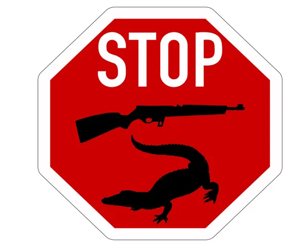 Pare de atirar crocodilo — Fotografia de Stock