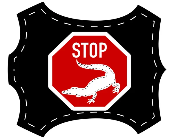 Stop crocodile leather — Stock Photo, Image