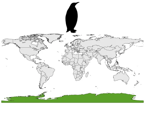 Emperor penguin range — Stock Photo, Image